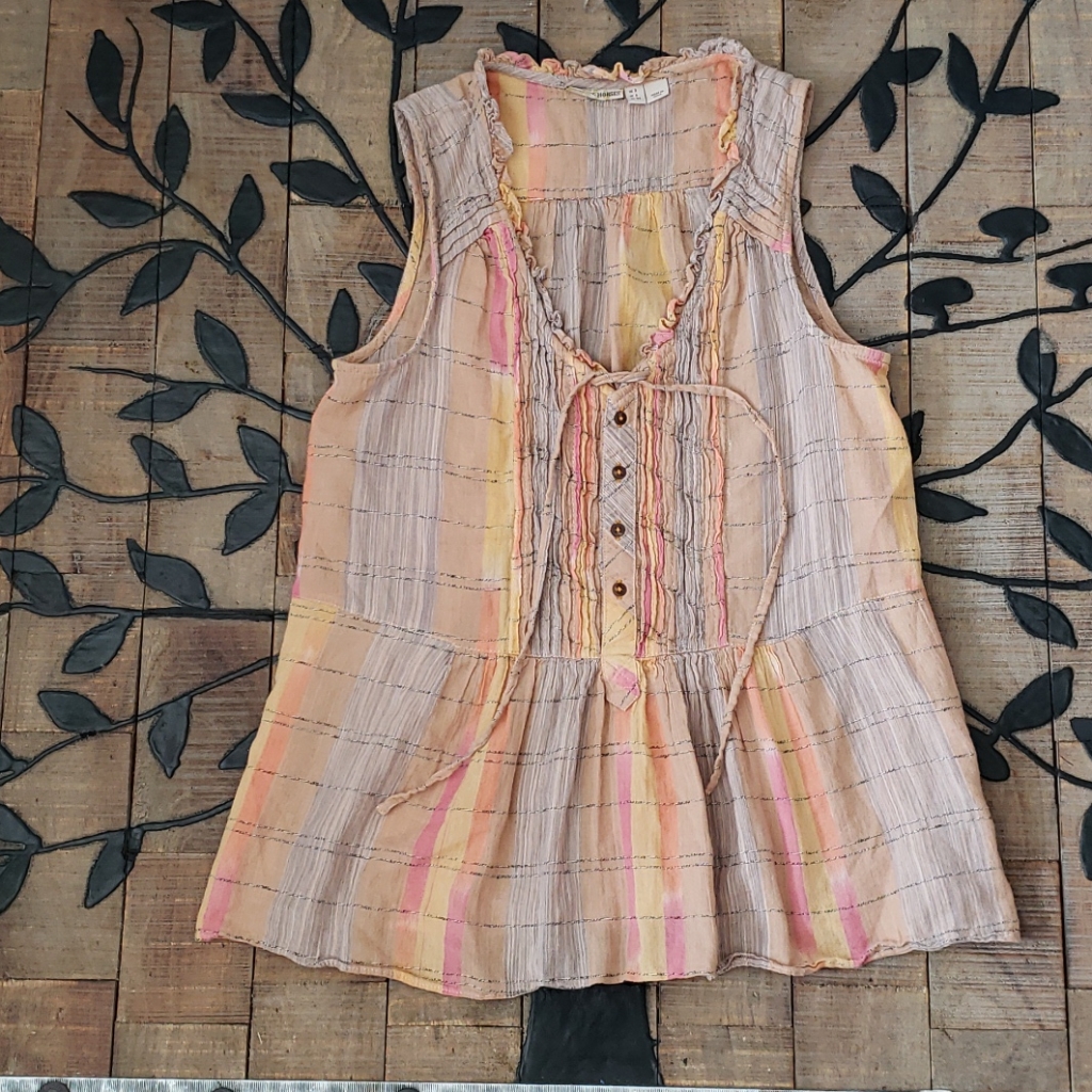 Anthropologie Holding Horses Plaid Top Size 2